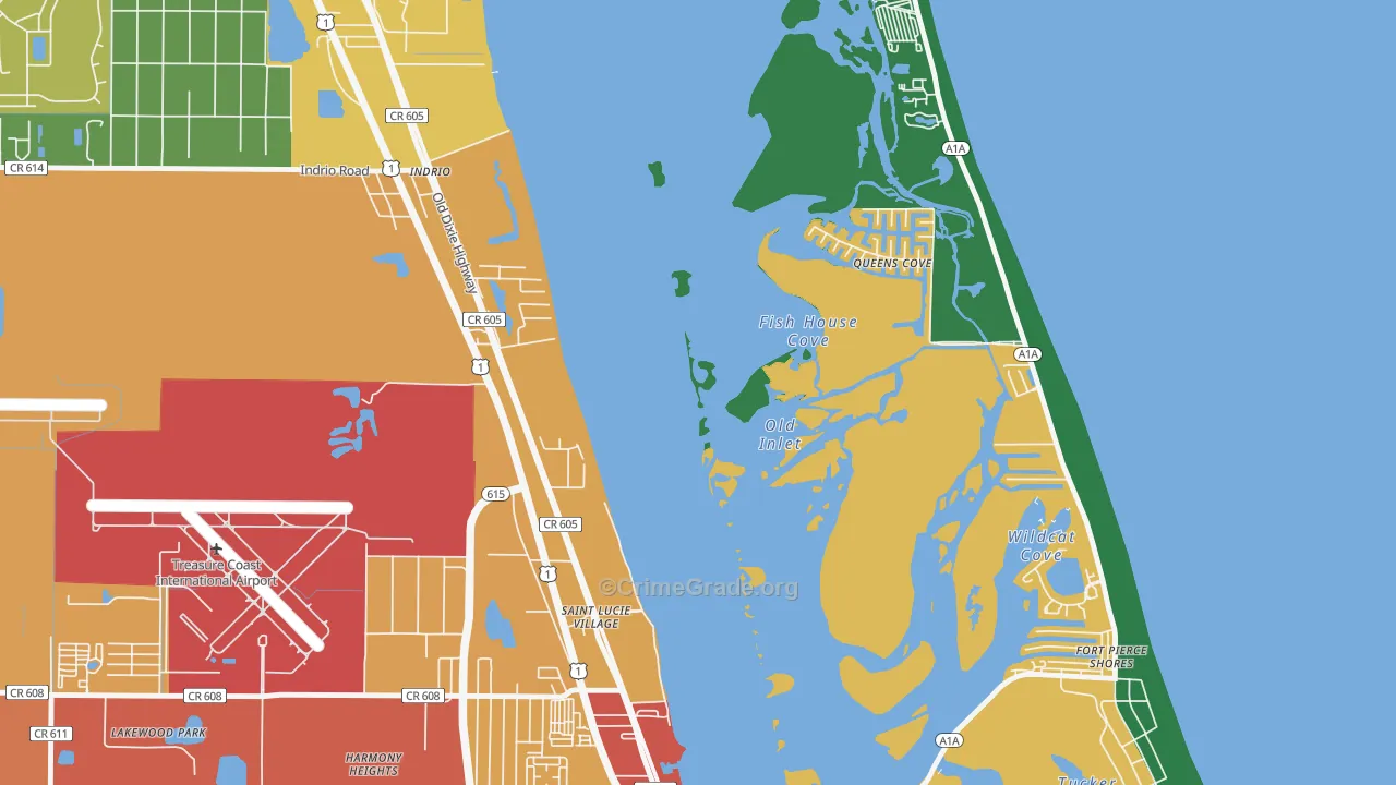 St. Lucie Village, FL Map of Murder Rates