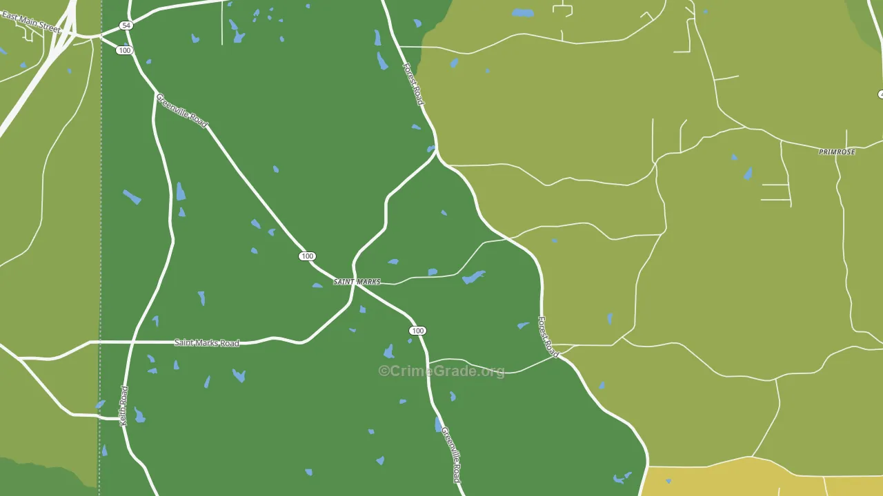 St. Marks, GA Map of Murder Rates