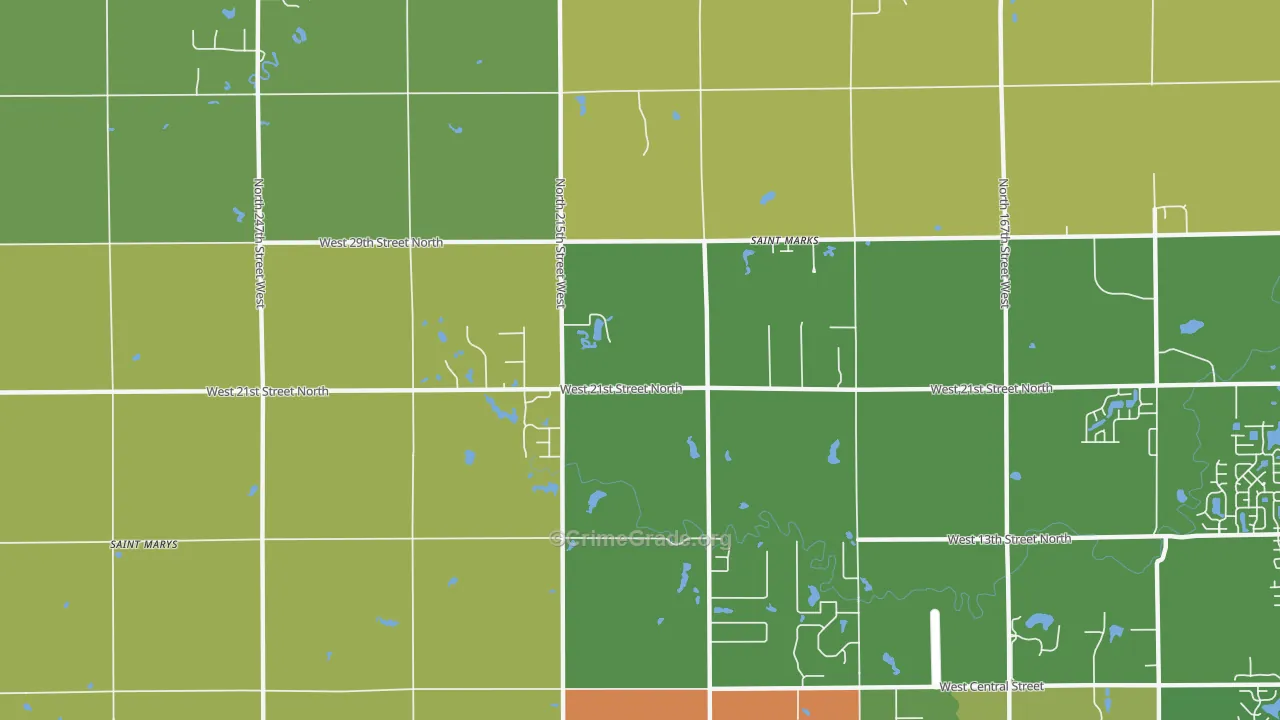 St. Marks, KS Map of Murder Rates