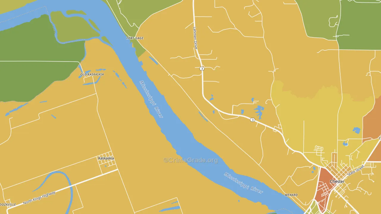 St. Mary, IL Map of Murder Rates