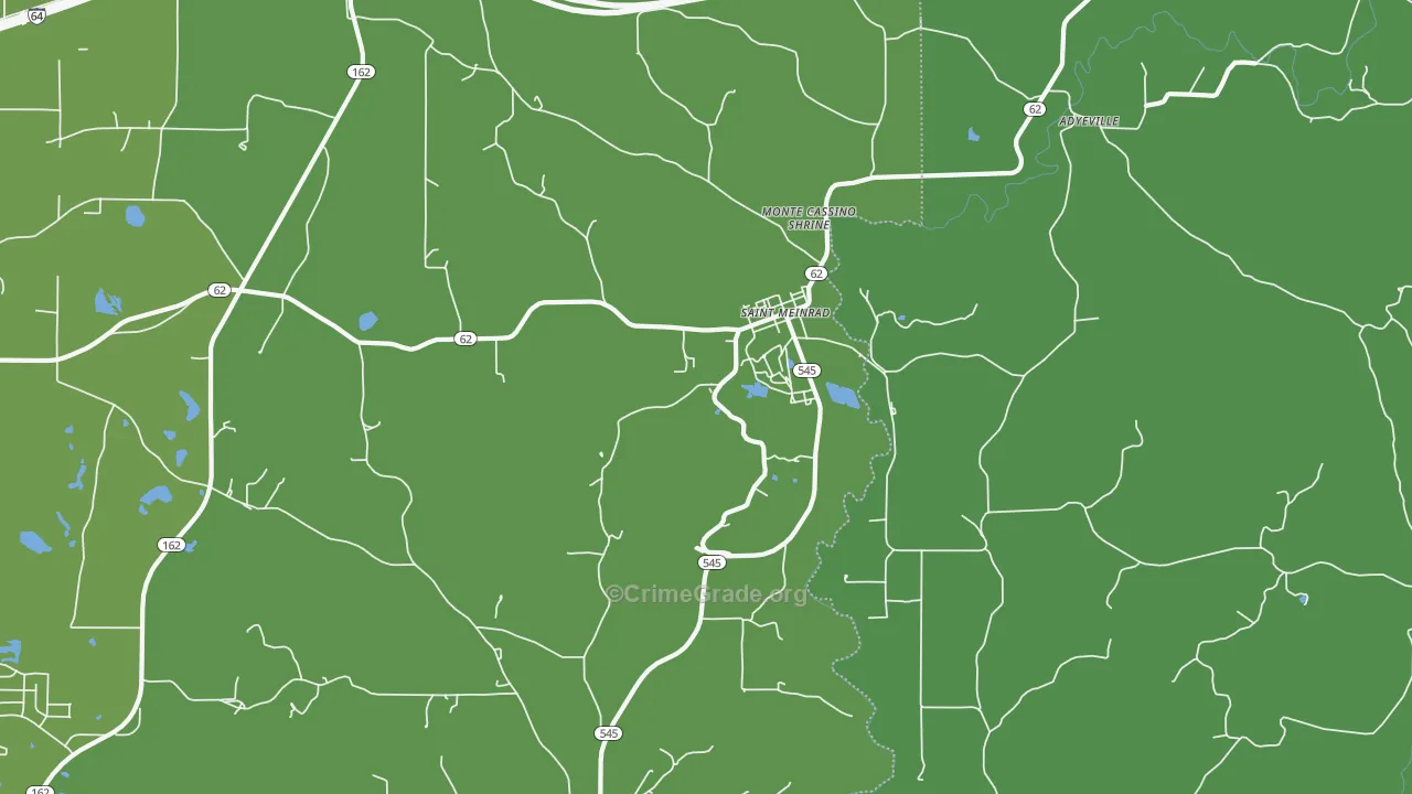 St. Meinrad, IN Map of Murder Rates