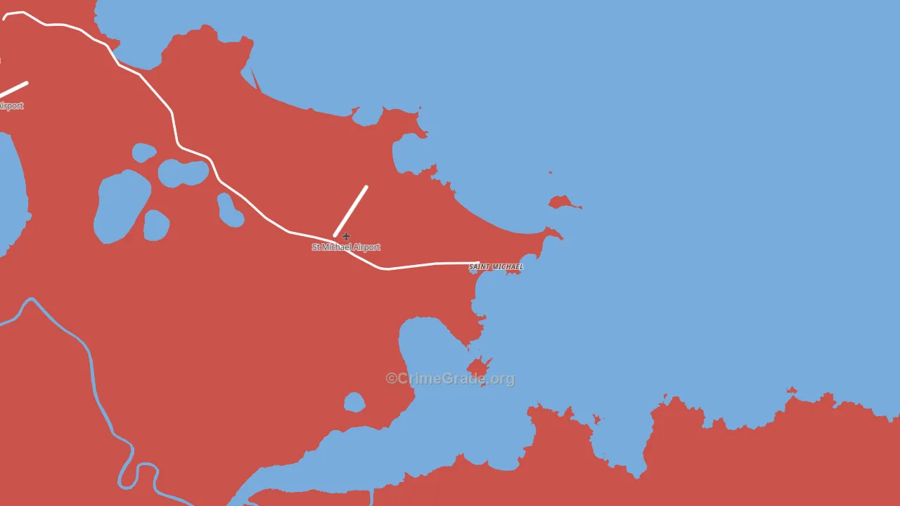 St. Michael, AK Map of Murder Rates