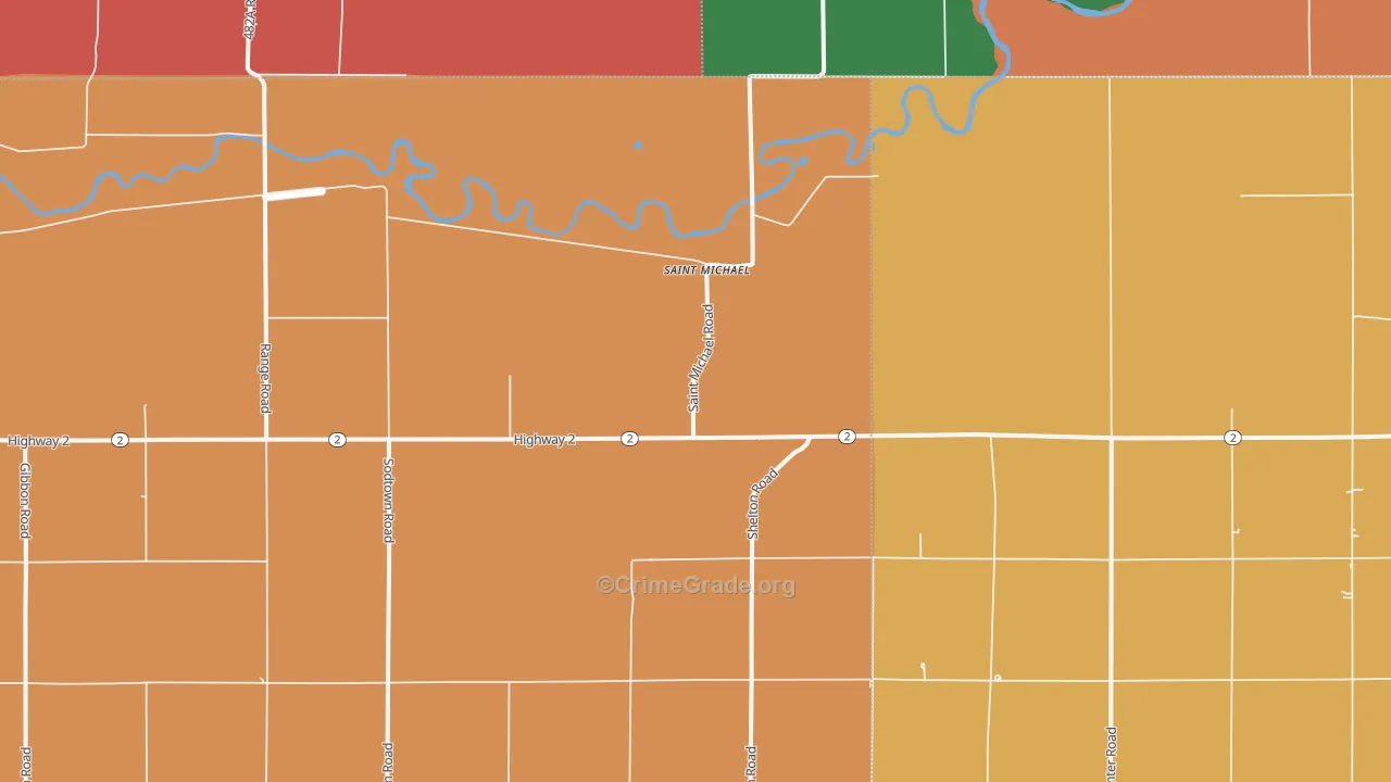 St. Michael, NE Map of Murder Rates
