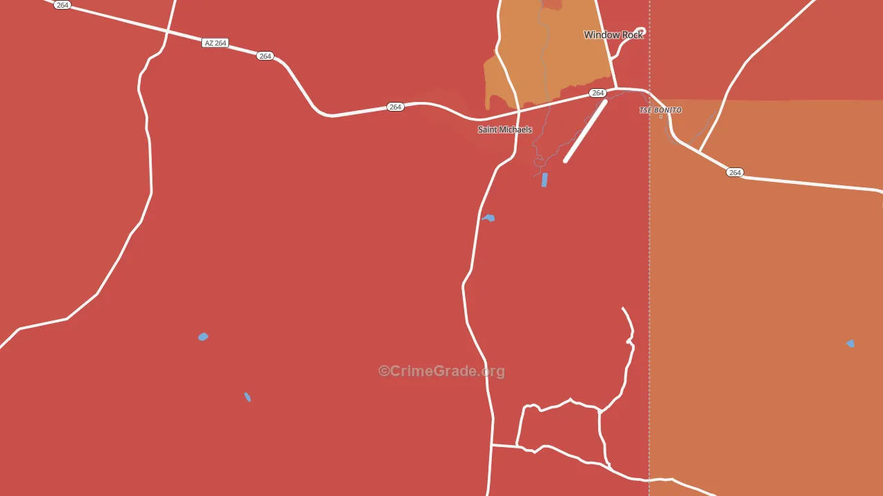 St. Michaels, AZ Map of Murder Rates