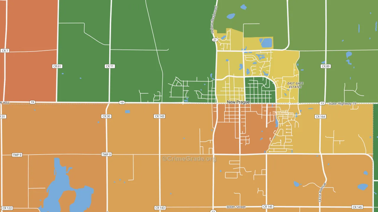 St. Patrick, MN Map of Murder Rates