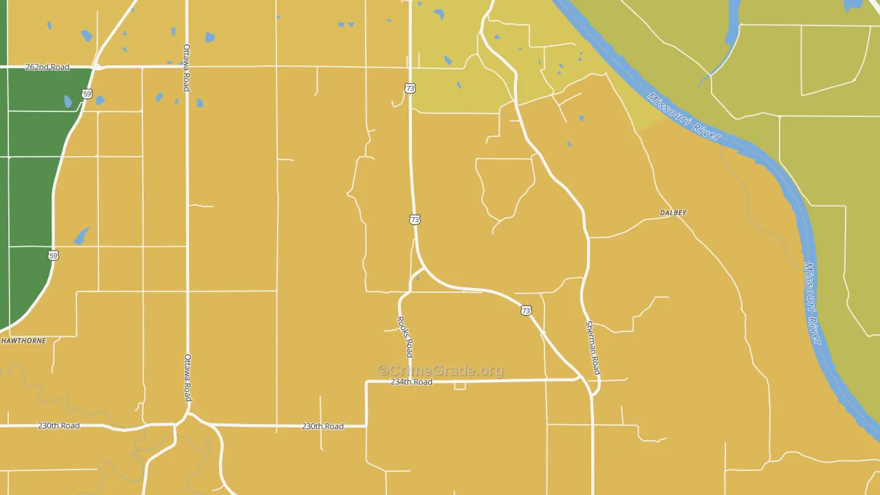 St. Pats, KS Map of Murder Rates