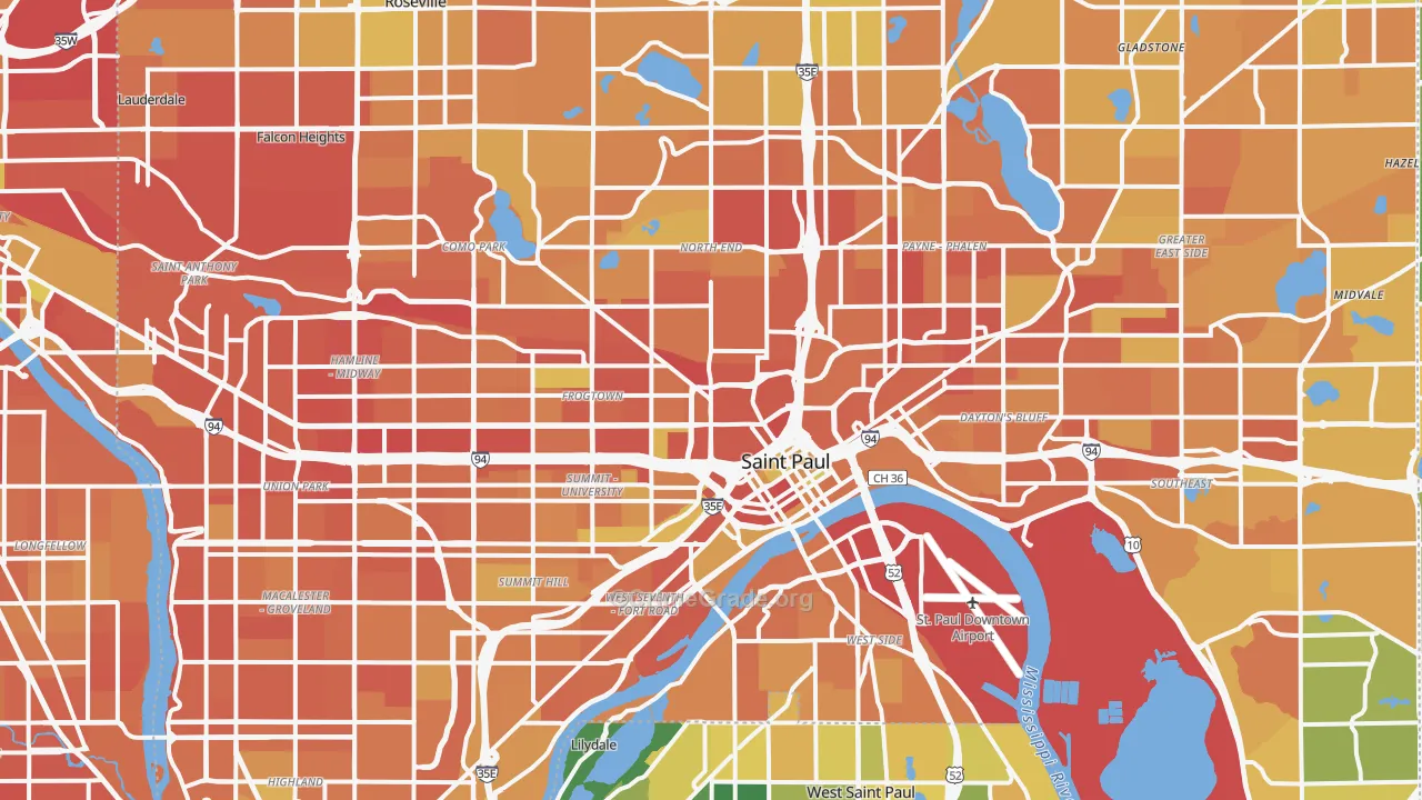 St. Paul, MN Map of Murder Rates