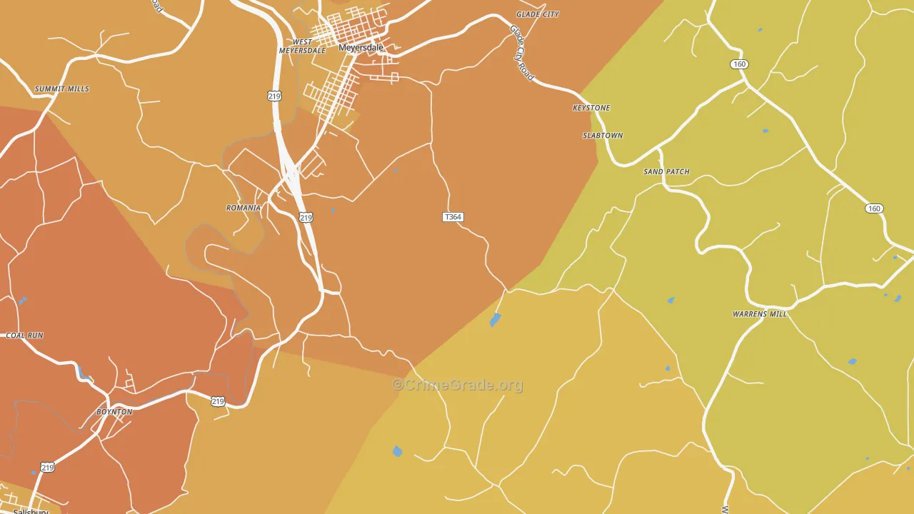 St. Paul, PA Map of Murder Rates