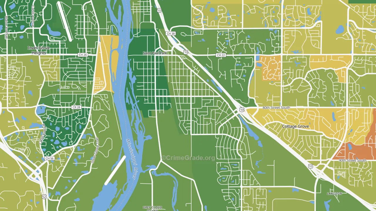 St. Paul Park, MN Map of Murder Rates