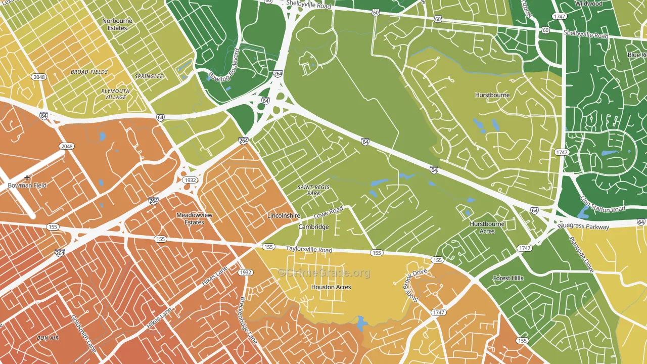 St. Regis Park, KY Map of Murder Rates