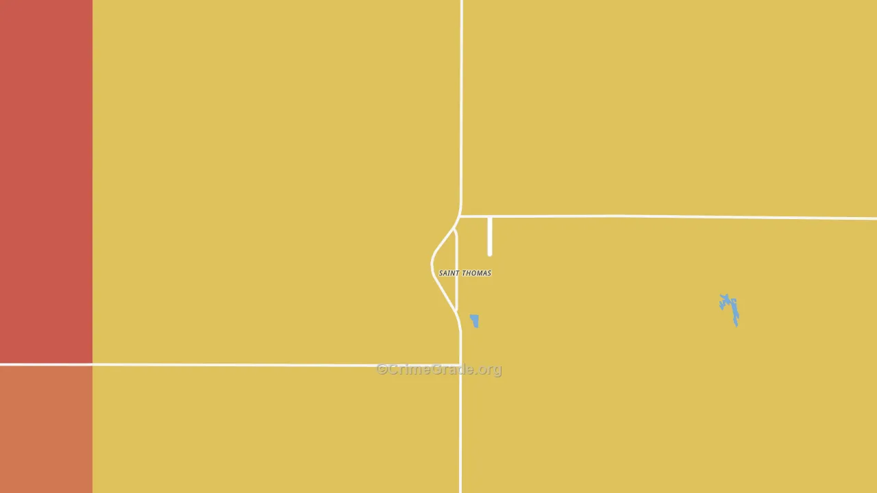 St. Thomas, ND Map of Murder Rates