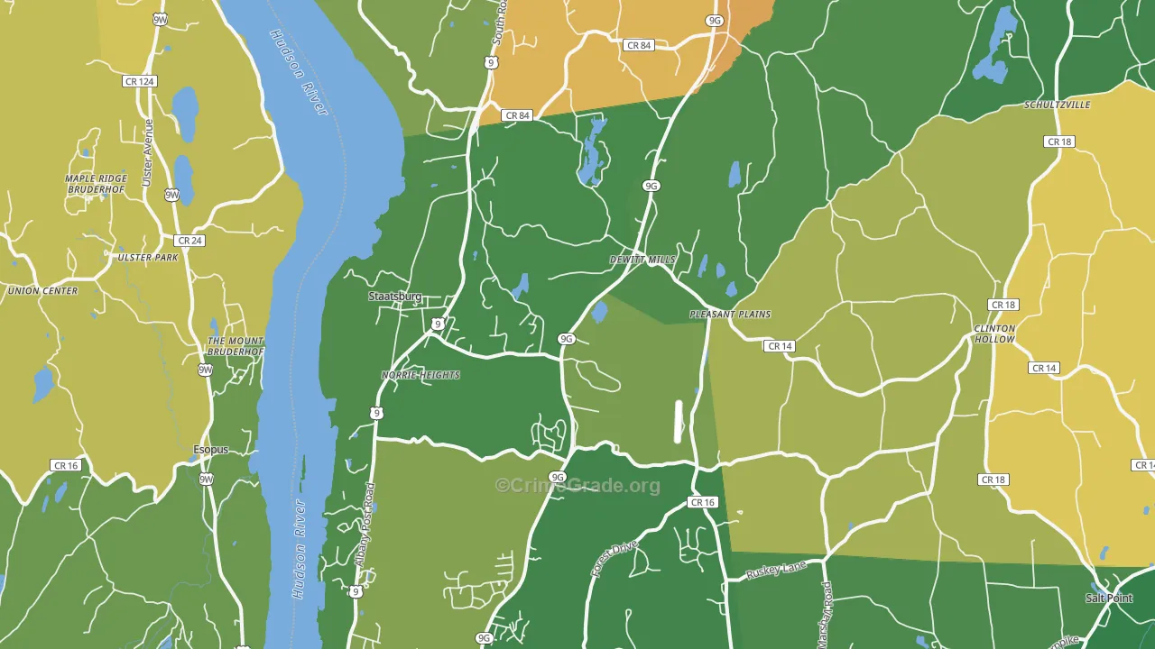 Staatsburg, NY Map of Murder Rates