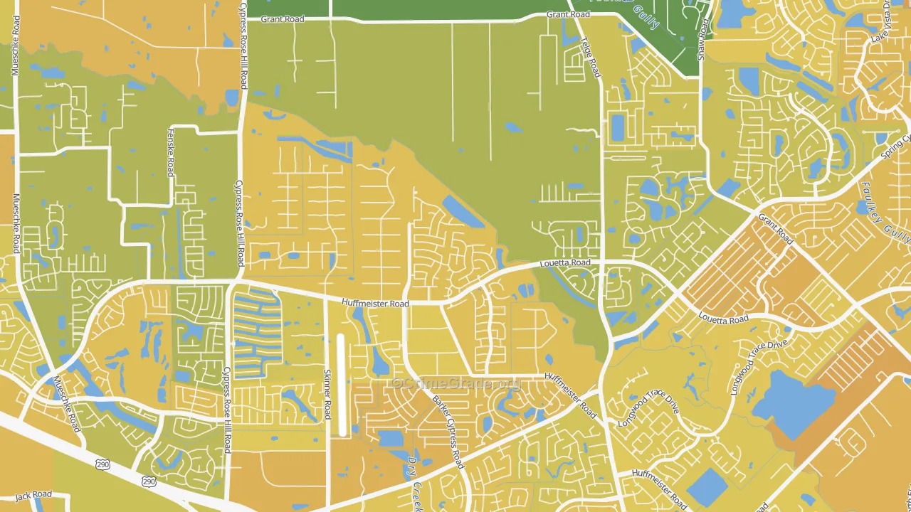 Stablewood-Valley Hi North-Houston, Cypress, TX Map of Murder Rates