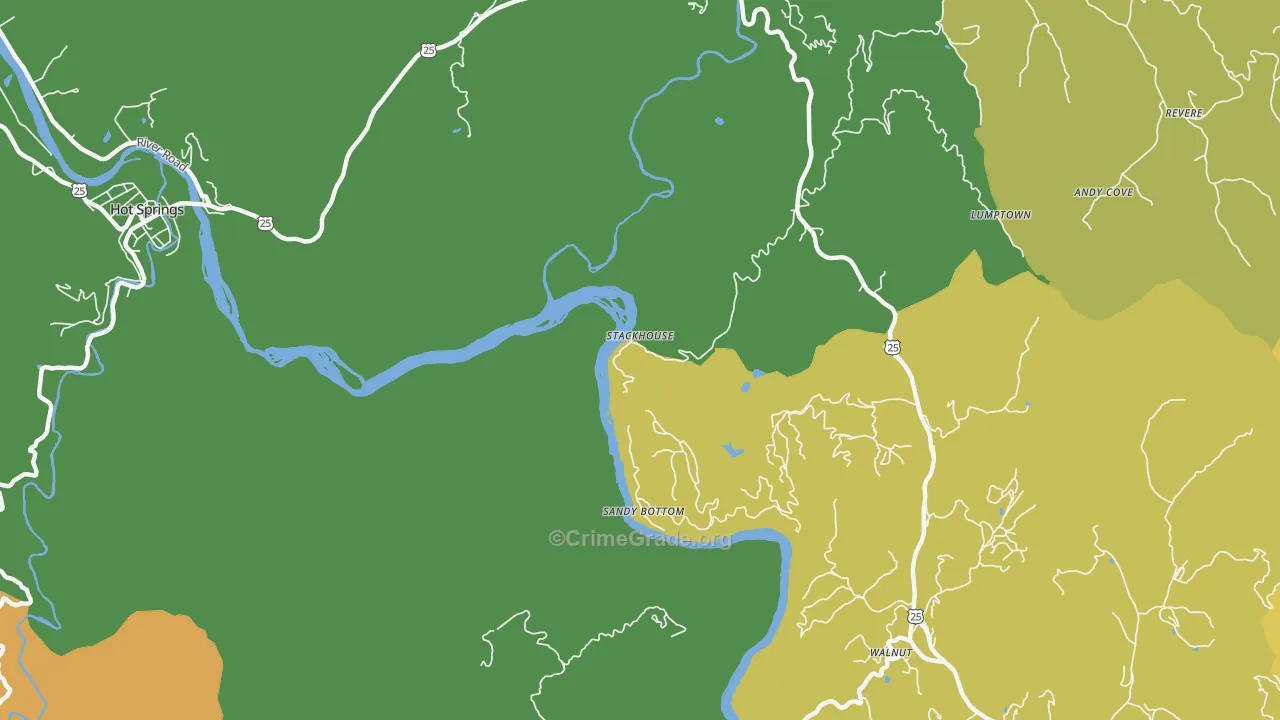Stackhouse, NC Map of Murder Rates