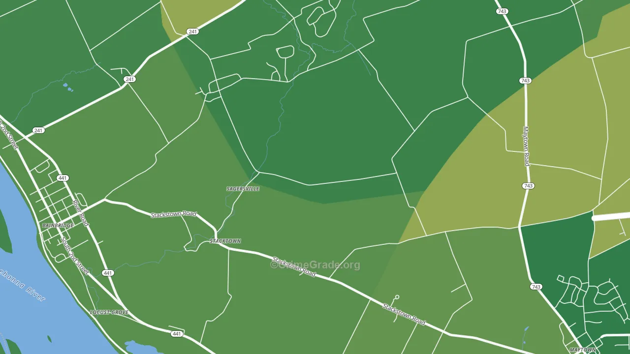 Stacktown, PA Map of Murder Rates