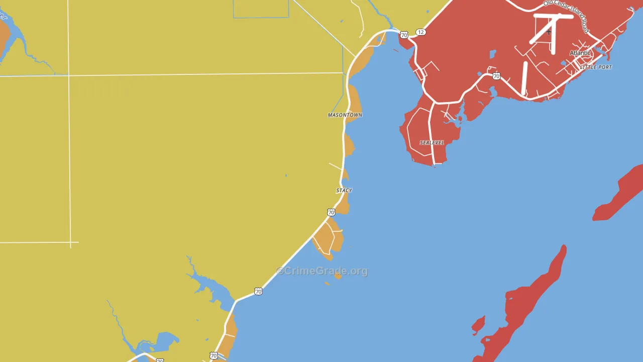 Stacy, NC Map of Murder Rates