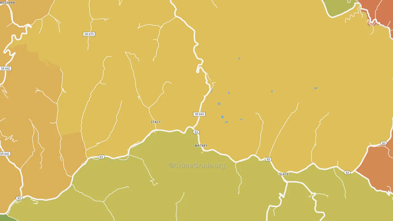 Stacy, VA Map of Murder Rates