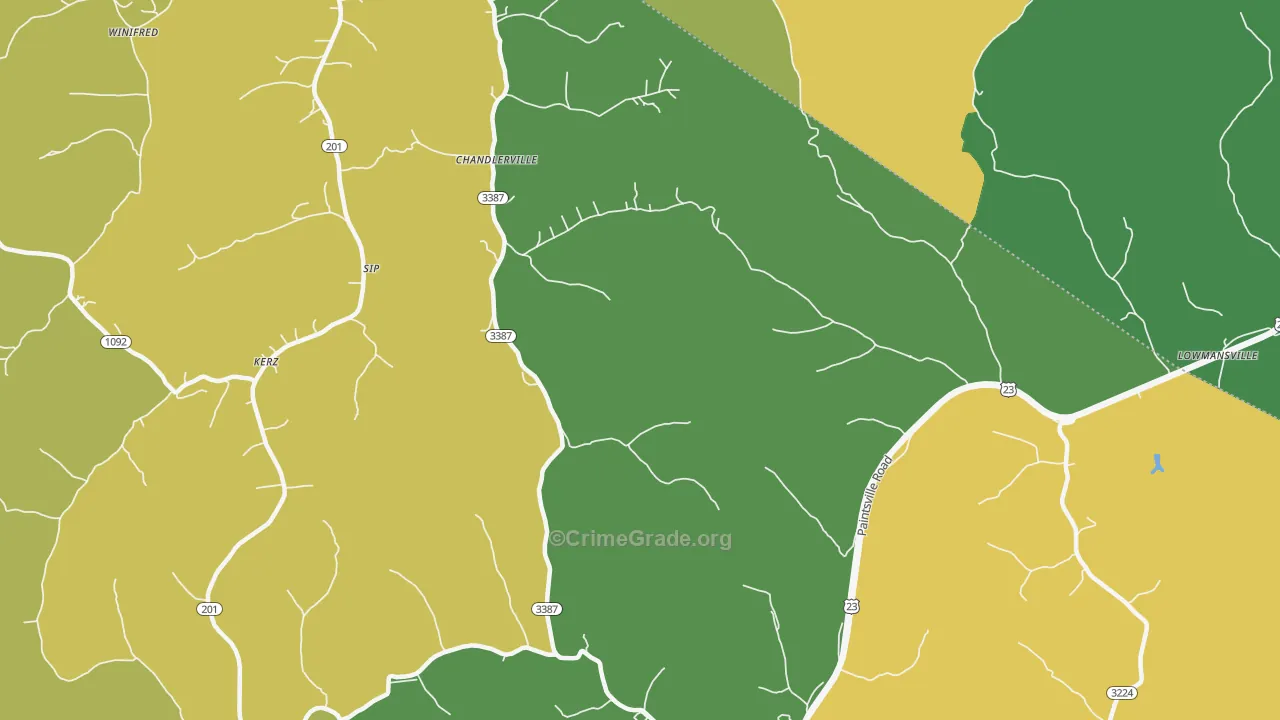 Stambaugh, KY Map of Murder Rates