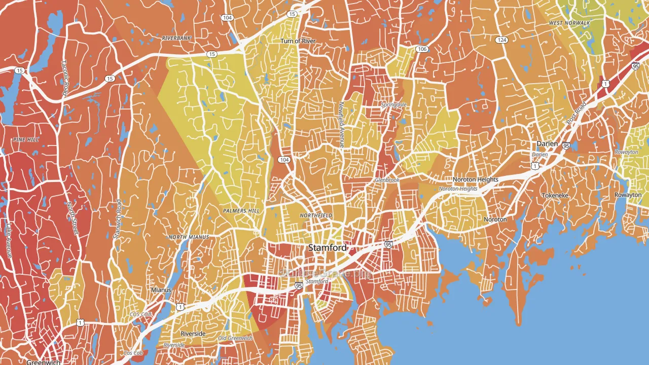 Stamford, CT Map of Murder Rates