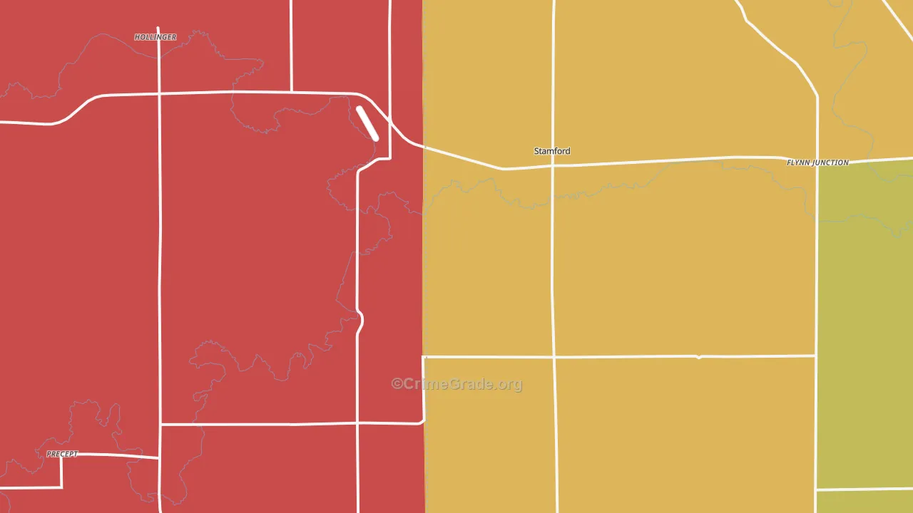 Stamford, NE Map of Murder Rates