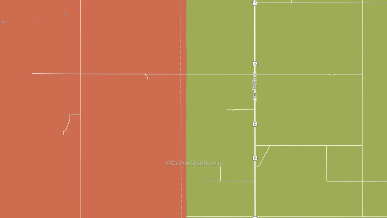 Stamford, SD Map of Murder Rates