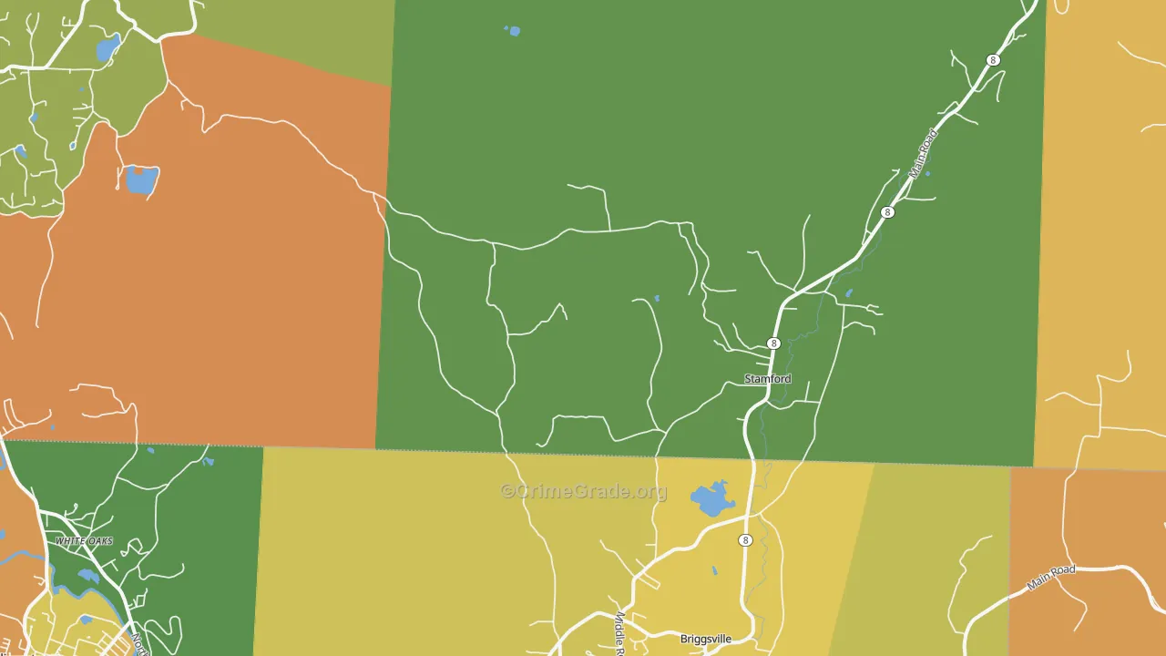 Stamford, VT Map of Murder Rates