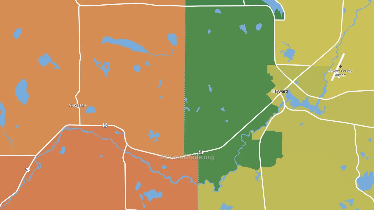 Stanberry, WI Map of Murder Rates