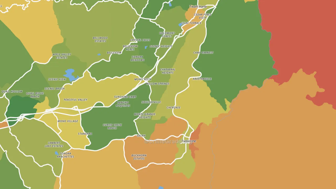 Standard, CA Map of Murder Rates