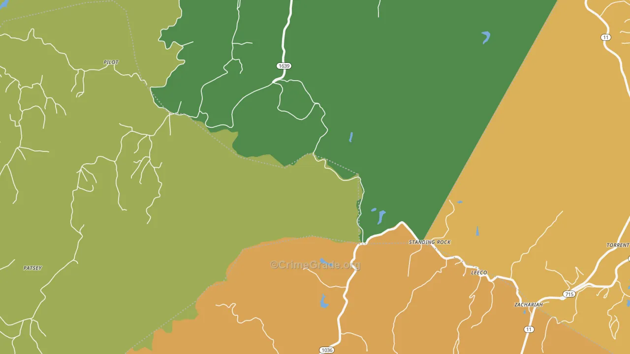 Standing Rock, KY Map of Murder Rates