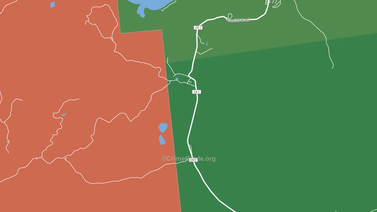 Standish, NY Map of Murder Rates