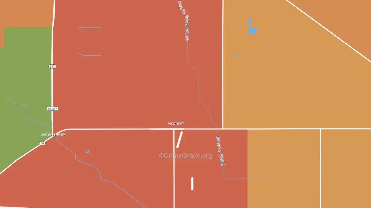 Stanfield, AZ Map of Murder Rates