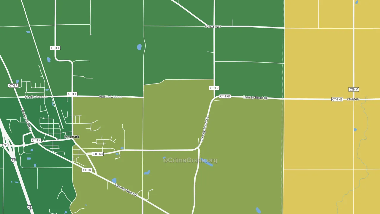 Stangelville, WI Map of Murder Rates