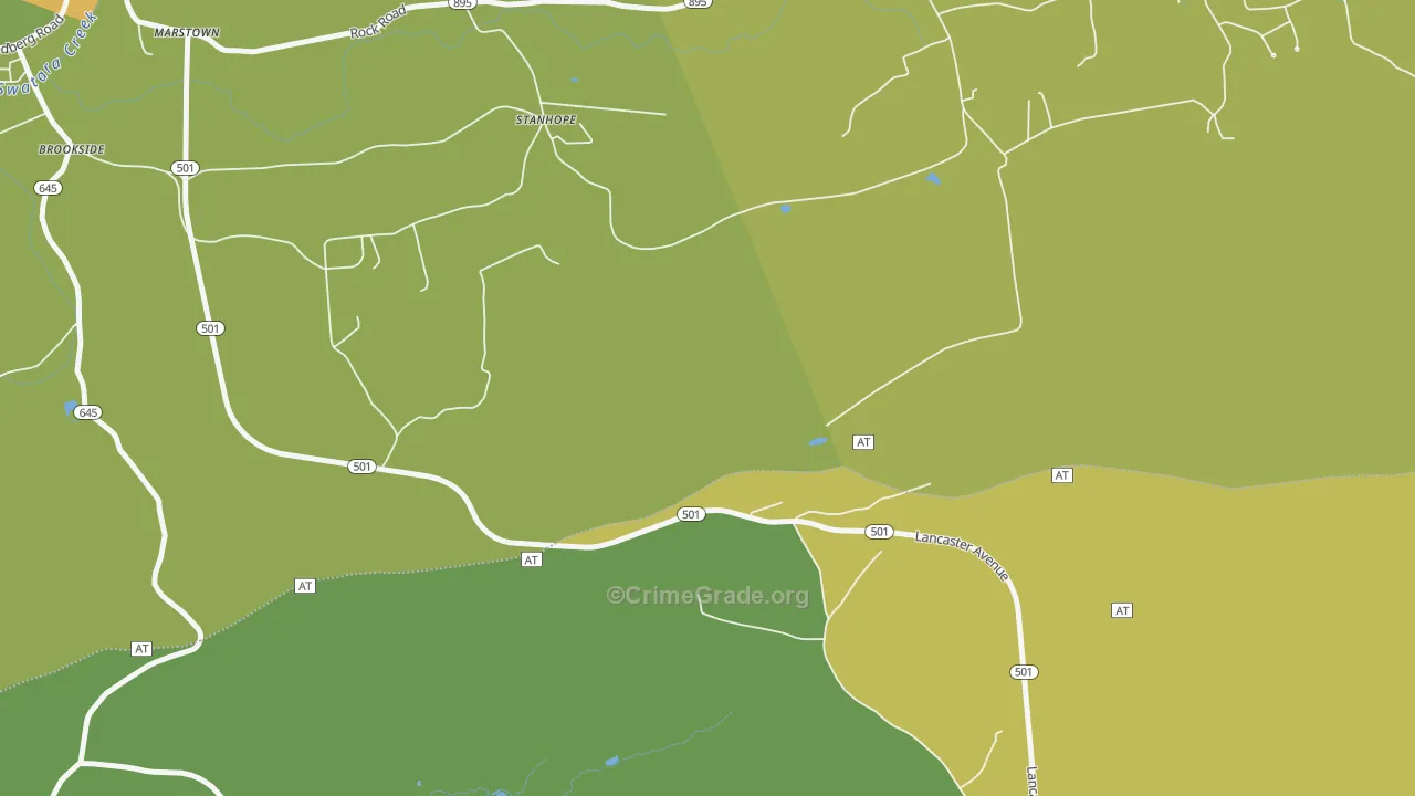 Stanhope, PA Map of Murder Rates