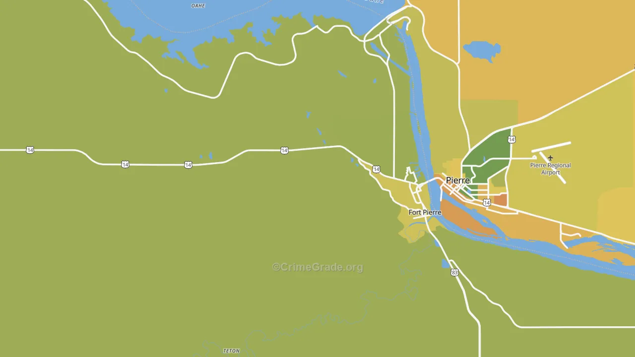 Stanley County, SD Map of Murder Rates