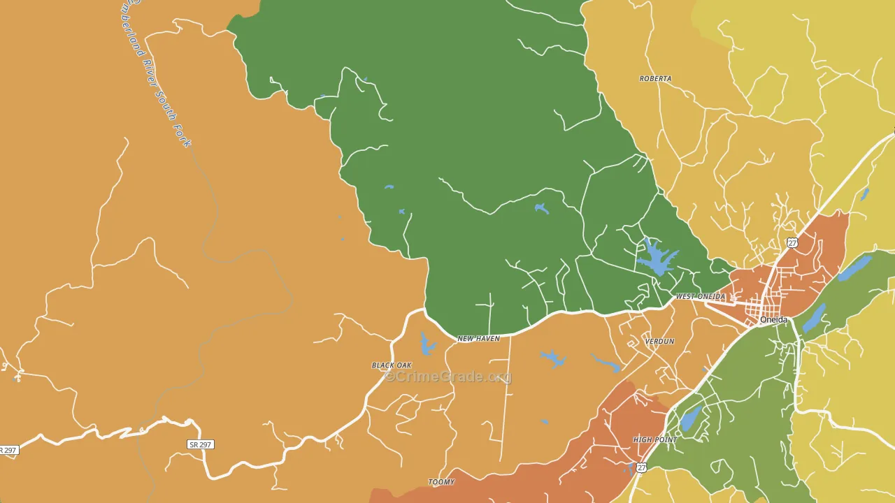Stanley Junction, TN Map of Murder Rates