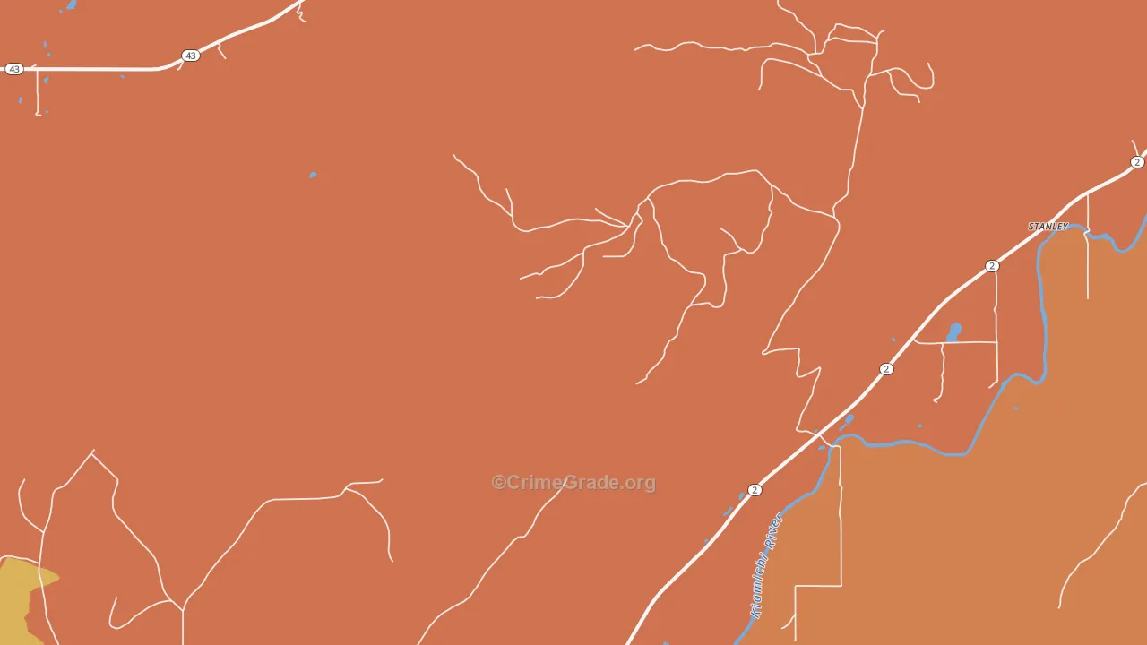 Stanley, OK Map of Murder Rates