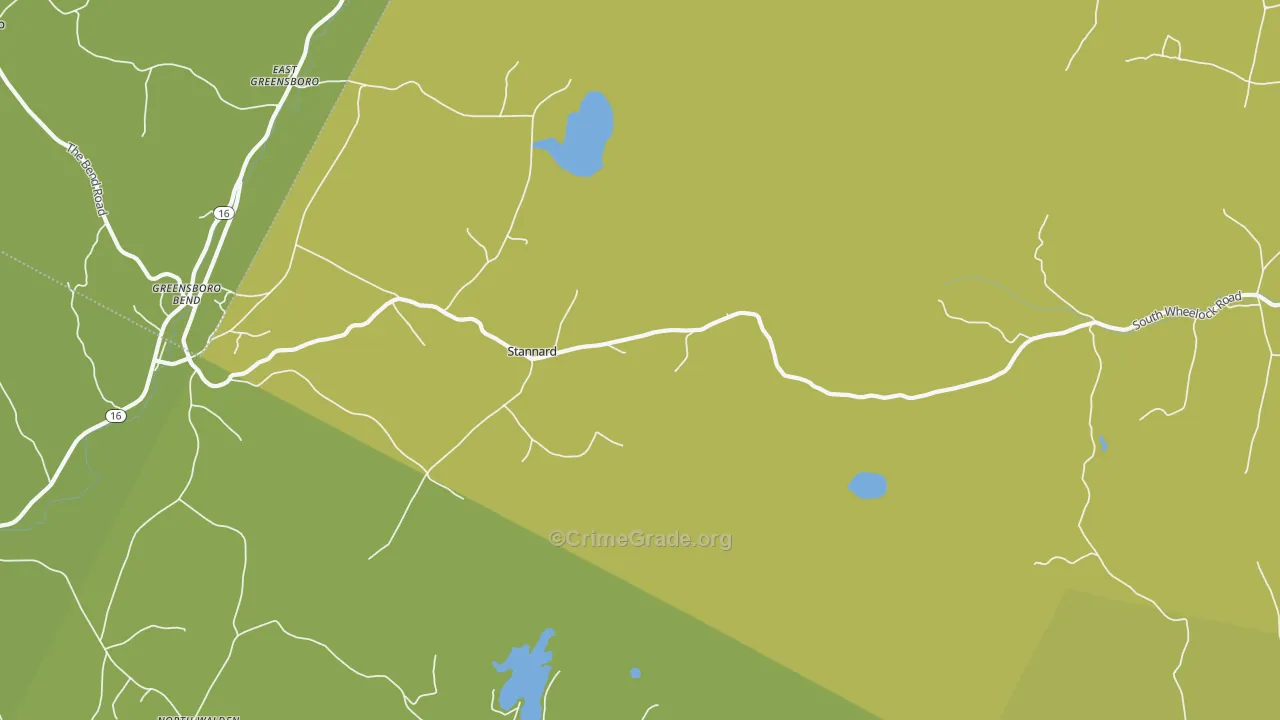Stannard, VT Map of Murder Rates