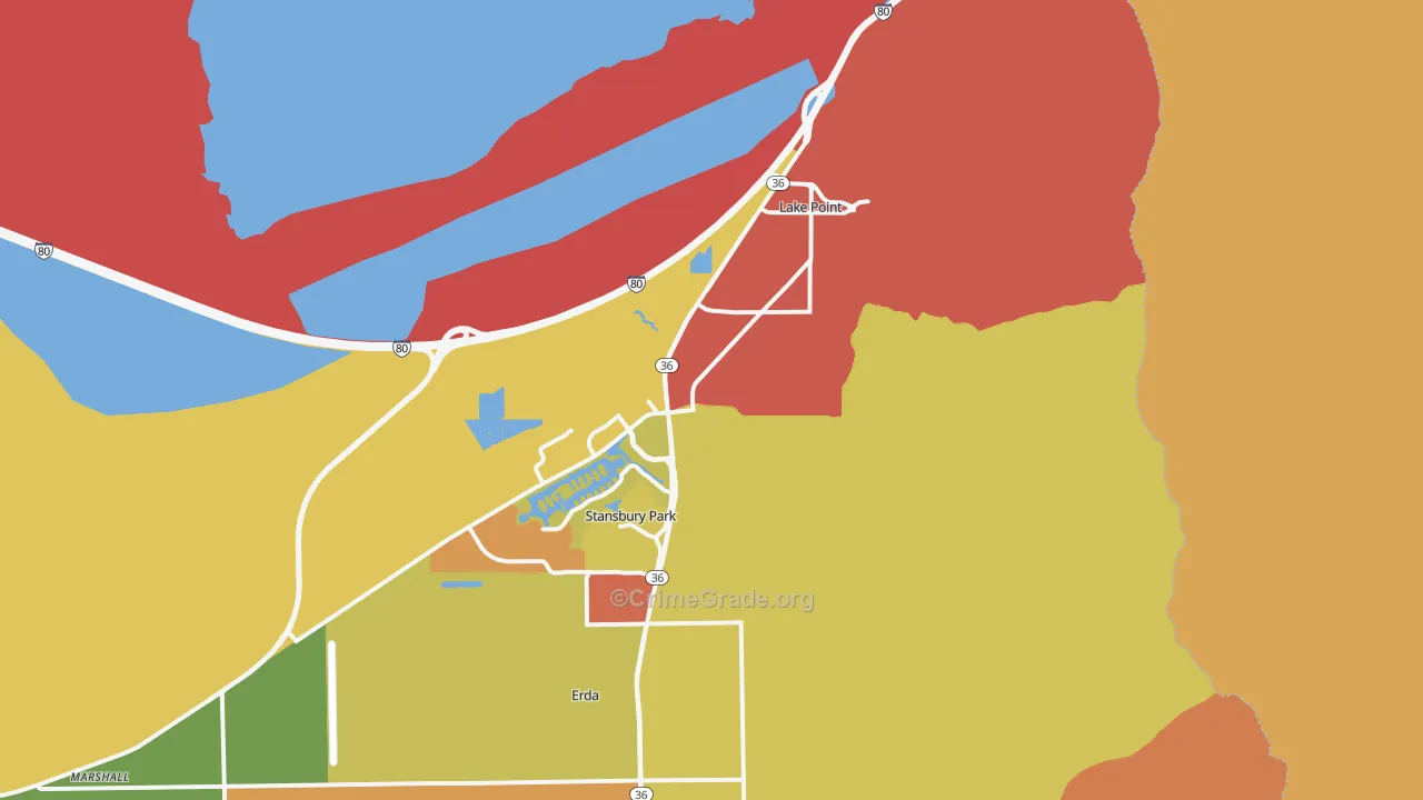Stansbury Park, UT Map of Murder Rates