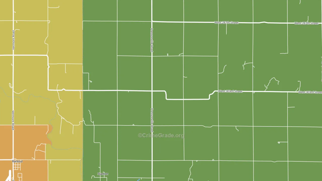 Stanton, KS Map of Murder Rates