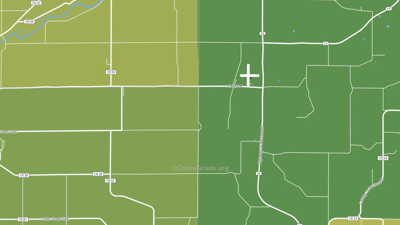 Stanton, MN Map of Murder Rates
