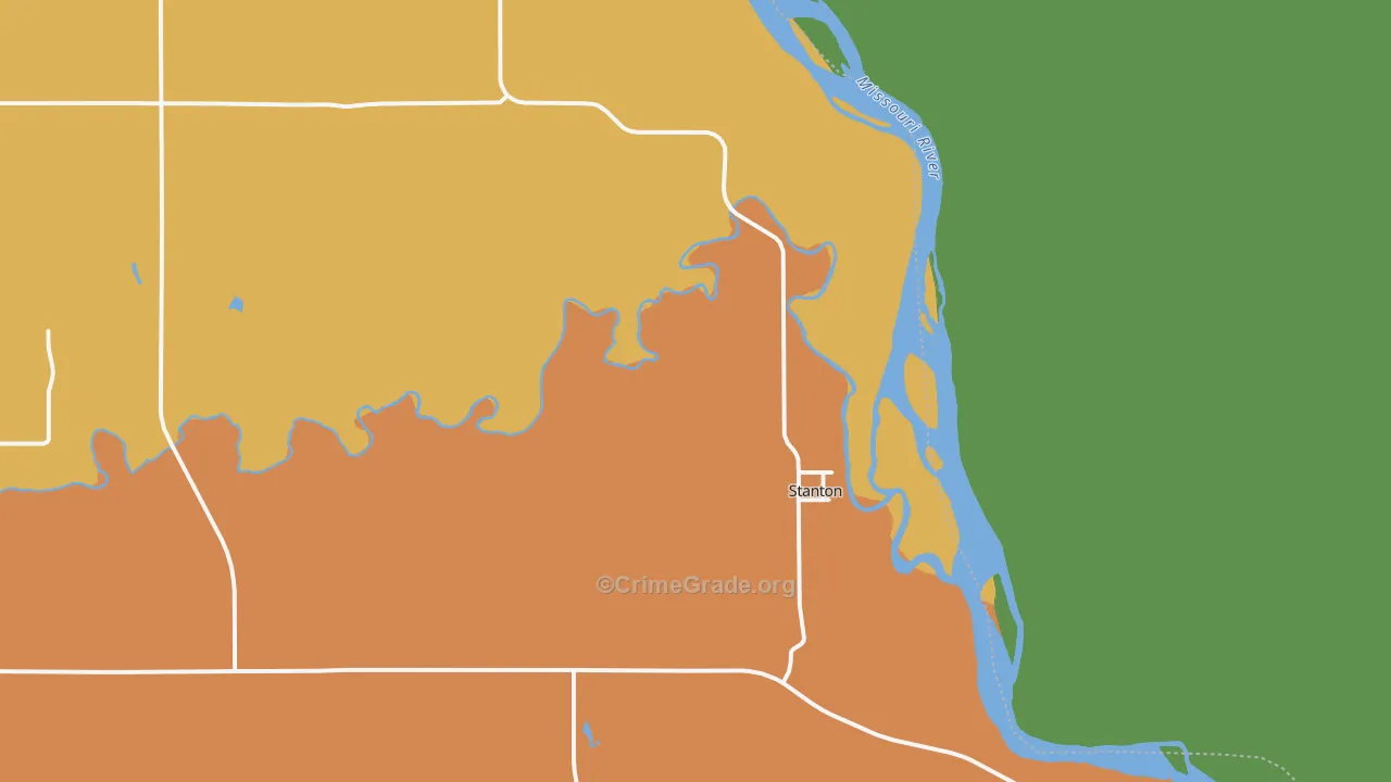 Stanton, ND Map of Murder Rates
