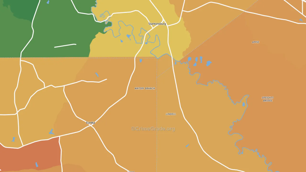 Stantonsburg, NC Map of Murder Rates