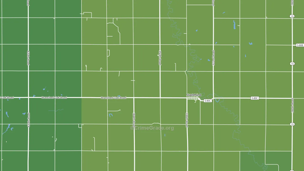 Staplehurst, NE Map of Murder Rates