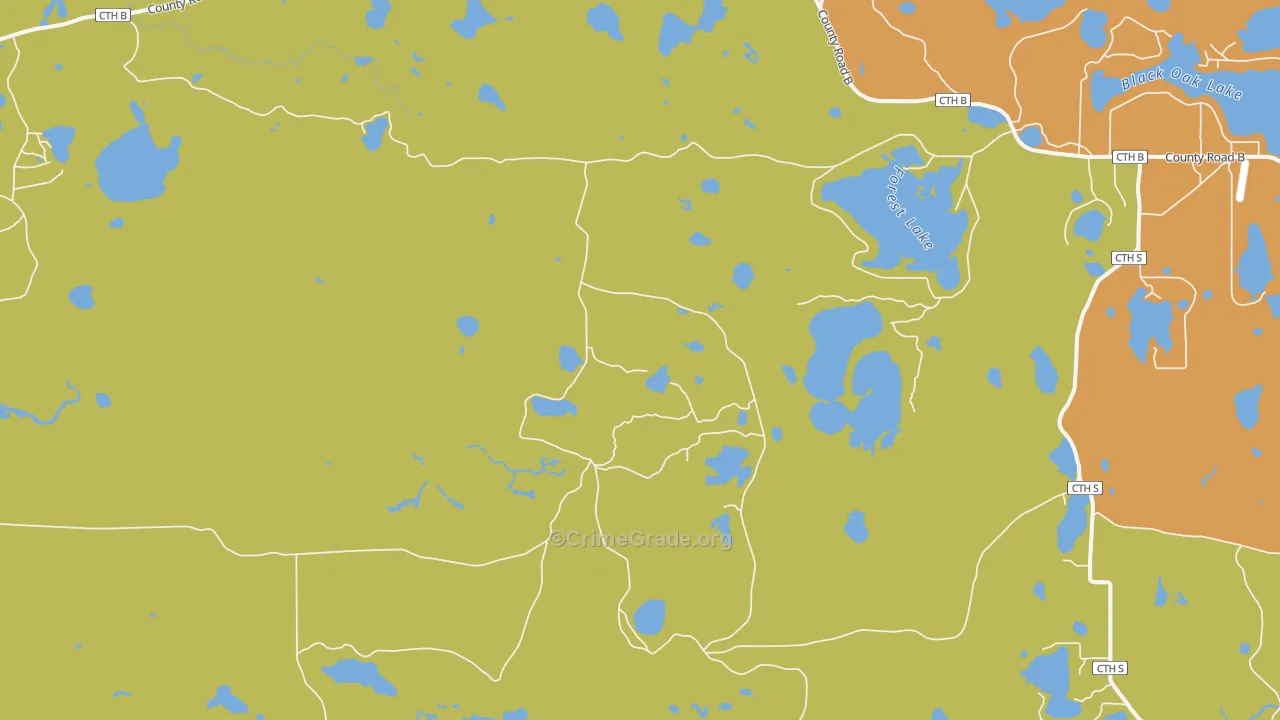 Star Lake, WI Map of Murder Rates