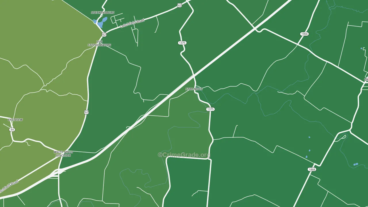 Star Mills, KY Map of Murder Rates