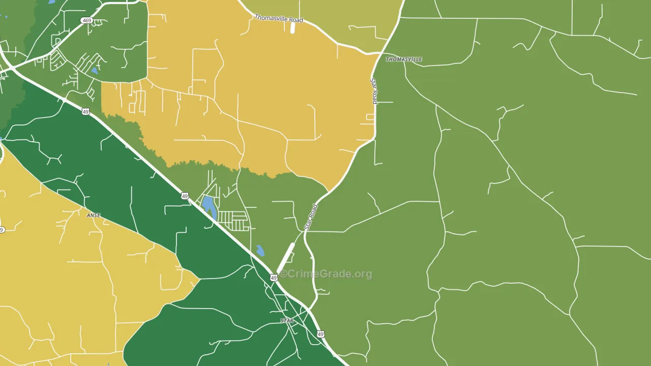 Star, MS Map of Murder Rates