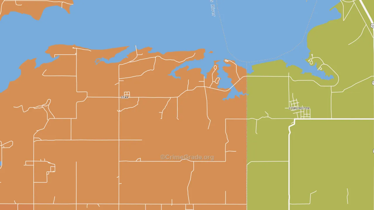 Star, OK Map of Murder Rates