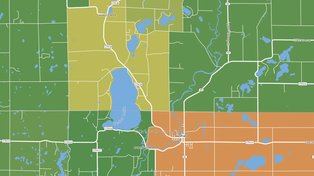 Star Prairie, WI Map of Murder Rates