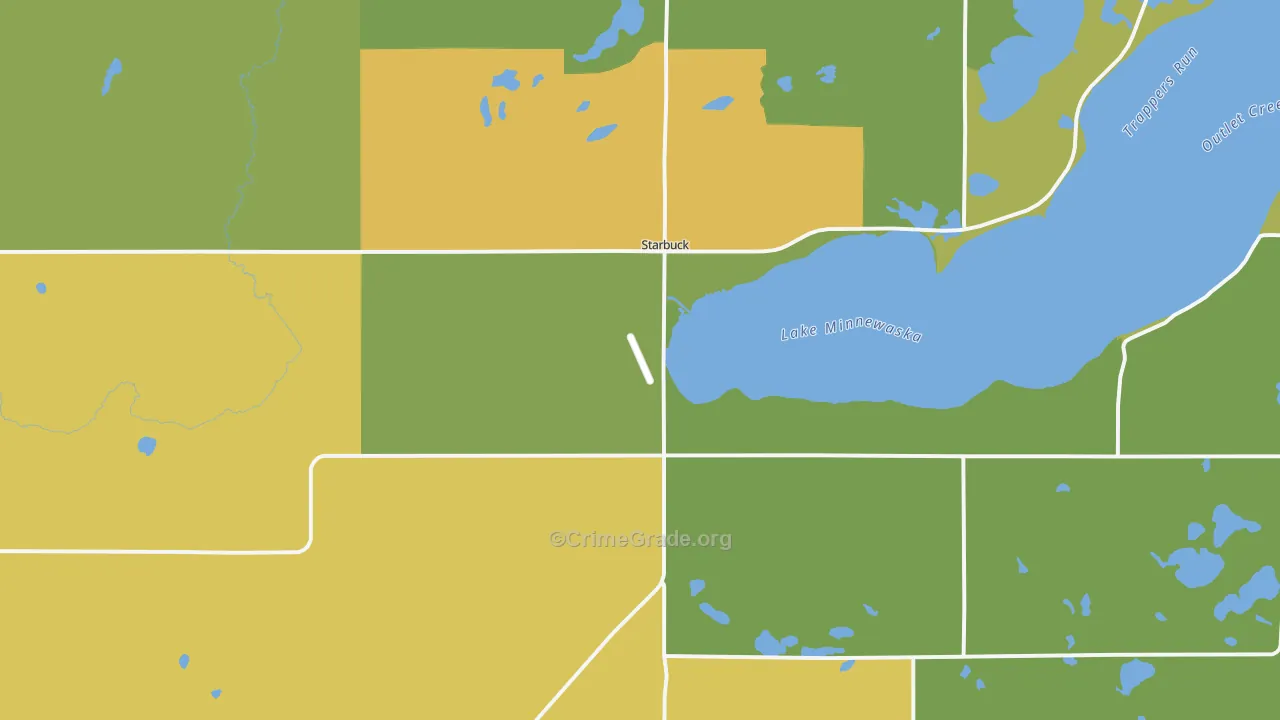 Starbuck, MN Map of Murder Rates
