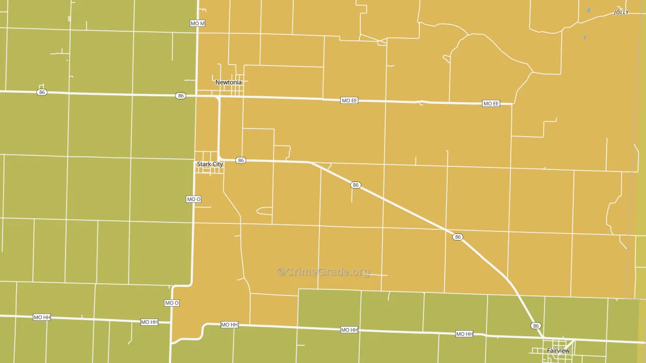 Stark City, MO Map of Murder Rates